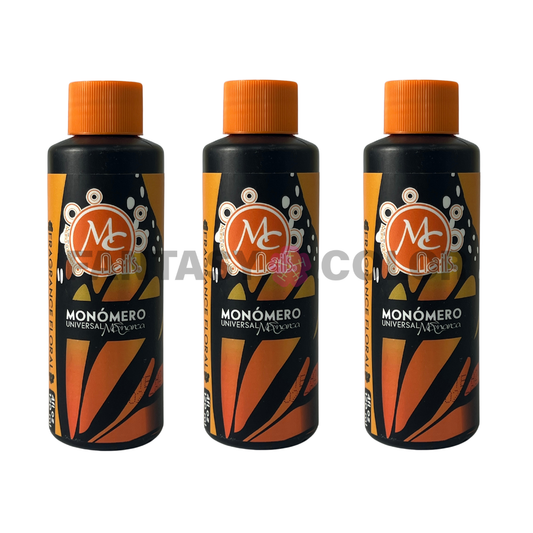 SET DE 3 MONOMERO UNIVERSAL MONARCA MC NAILS 4OZ