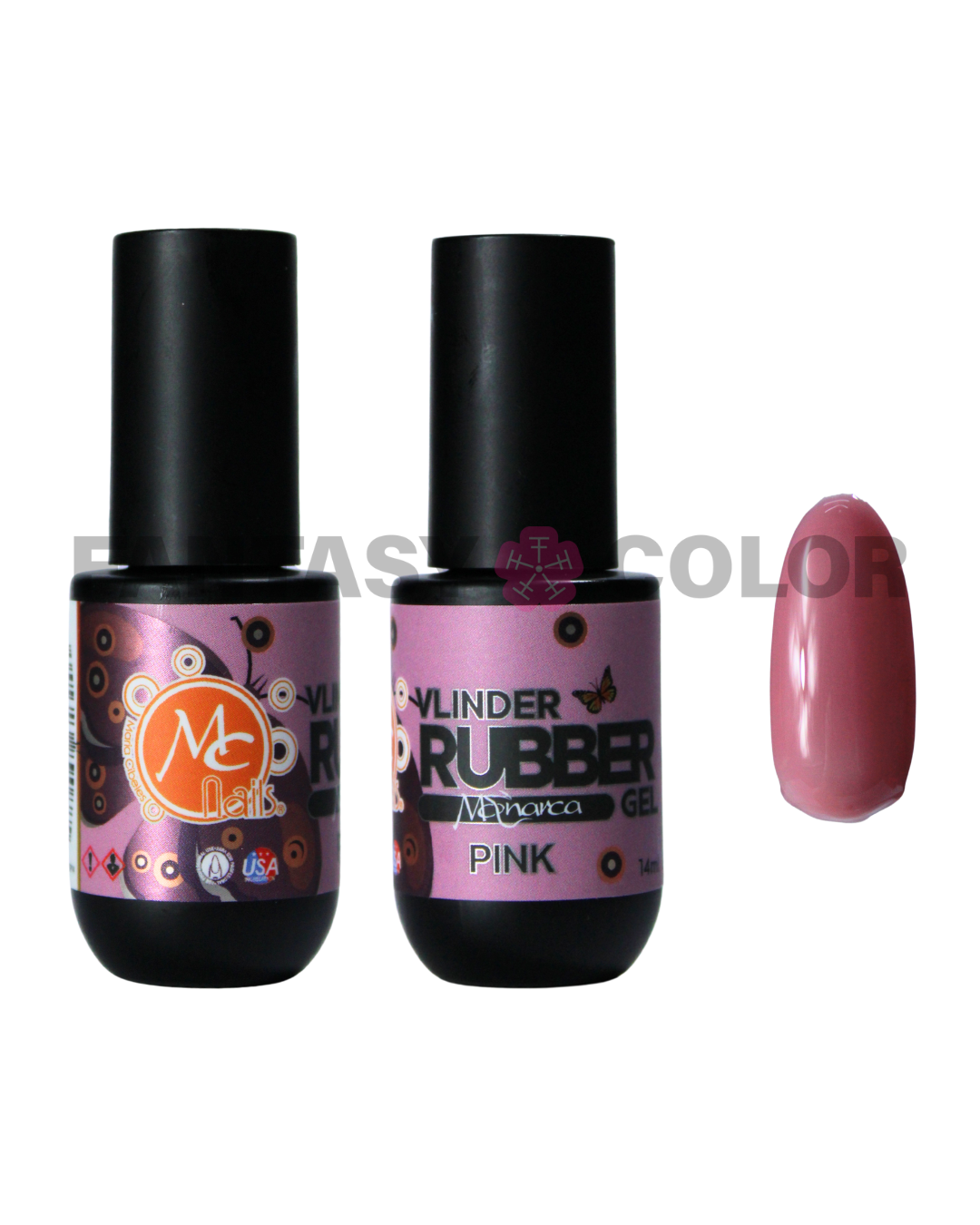 VLINDER RUBBER MONARCA MC NAILS - 3 TONOS