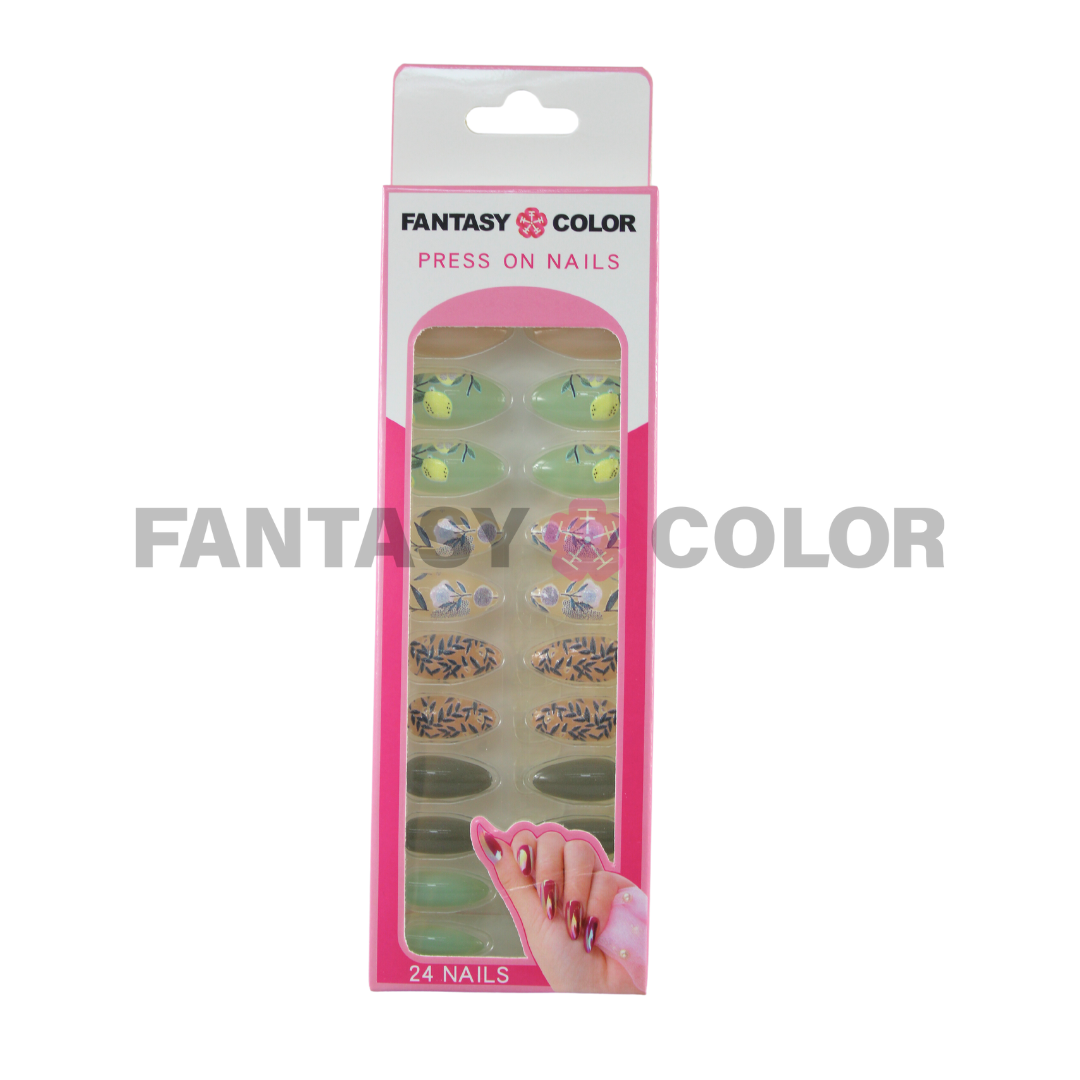 TIPS DECORADOS PRESS ON FANTASY COLOR - PUNTA ALMENDRA