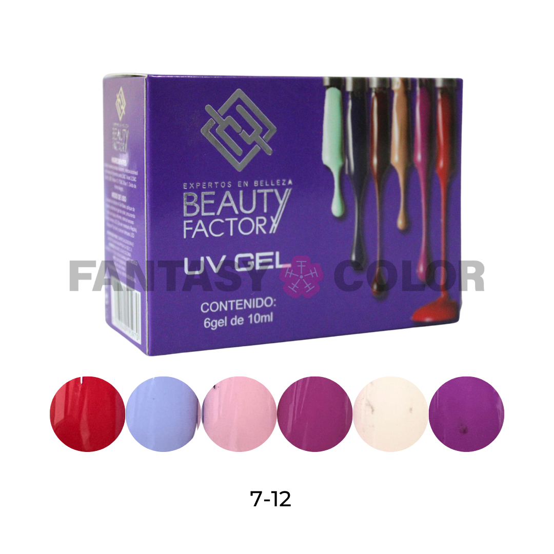 COLECCIÓN 6 GELES BEAUTY FACTORY - 30 colecciones disponibles