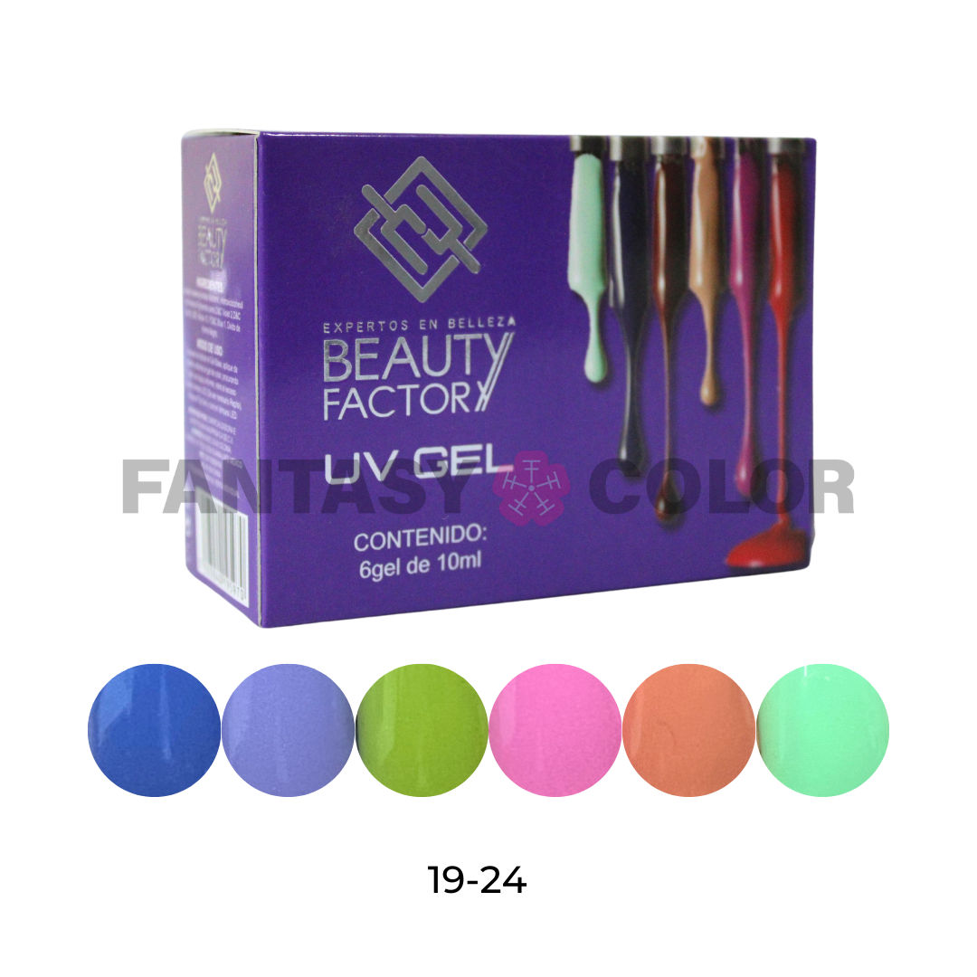 COLECCIÓN 6 GELES BEAUTY FACTORY - 30 colecciones disponibles