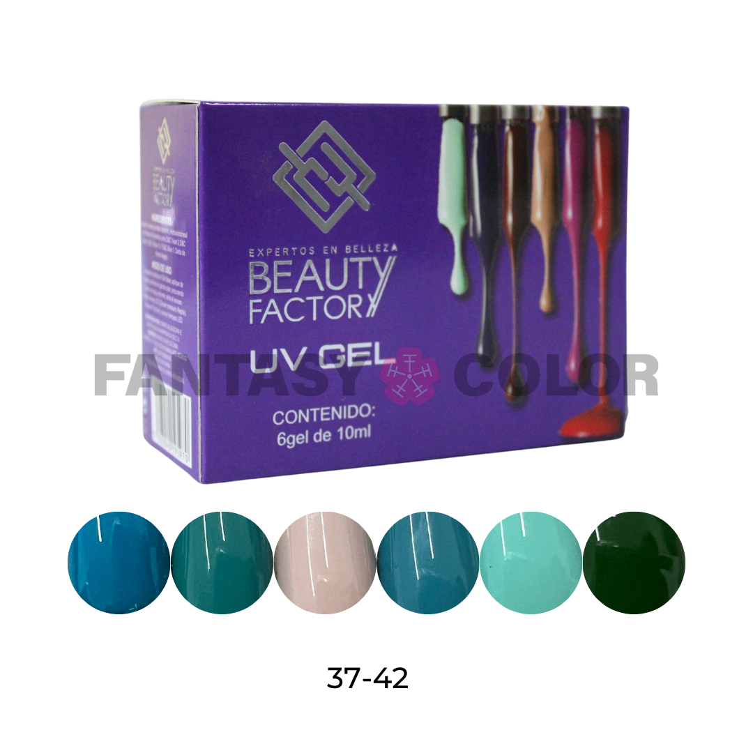COLECCIÓN 6 GELES BEAUTY FACTORY - 30 colecciones disponibles
