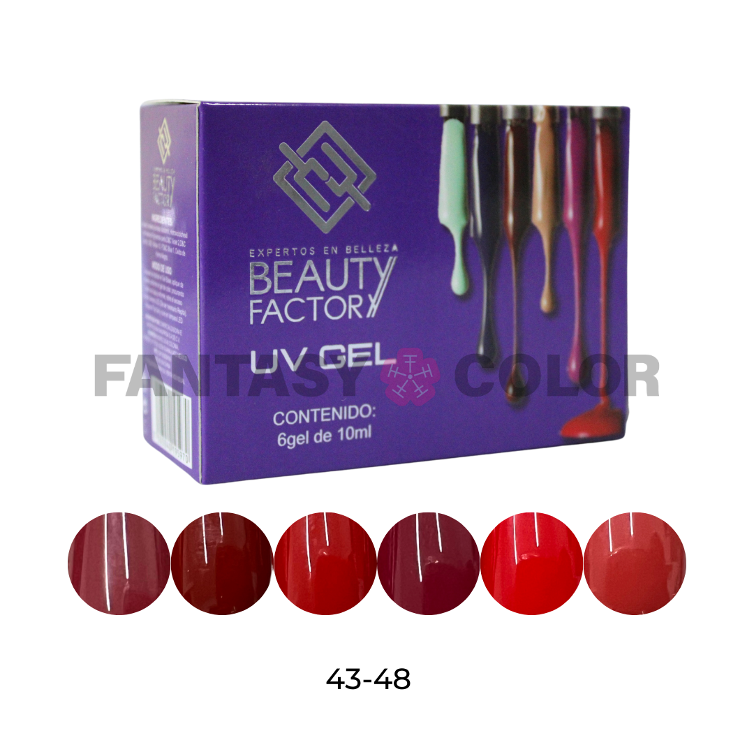 COLECCIÓN 6 GELES BEAUTY FACTORY - 30 colecciones disponibles