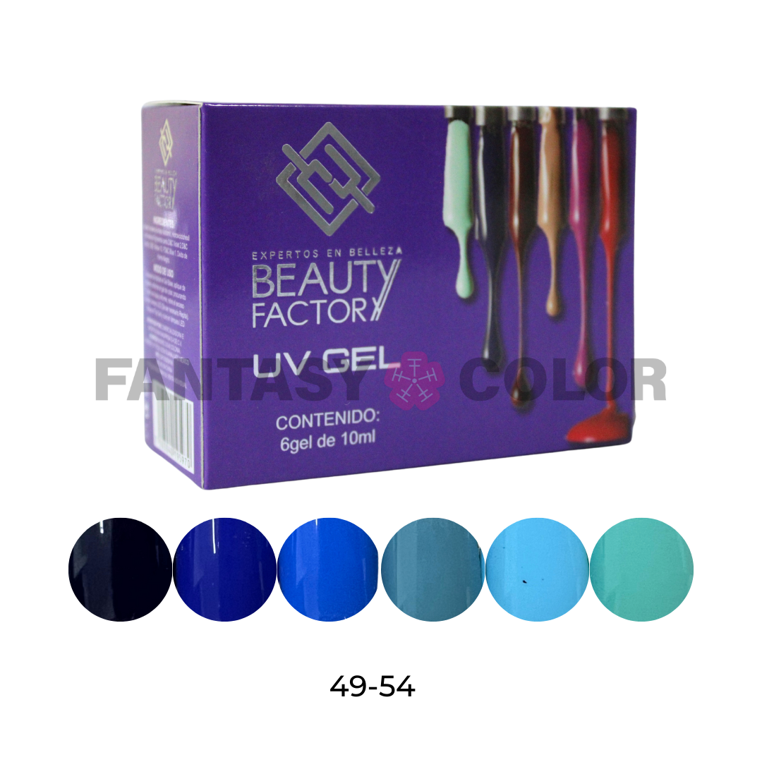 COLECCIÓN 6 GELES BEAUTY FACTORY - 30 colecciones disponibles