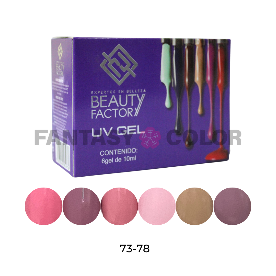 COLECCIÓN 6 GELES BEAUTY FACTORY - 30 colecciones disponibles