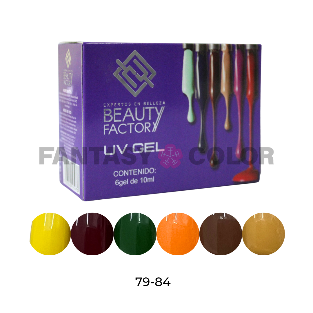 COLECCIÓN 6 GELES BEAUTY FACTORY - 30 colecciones disponibles