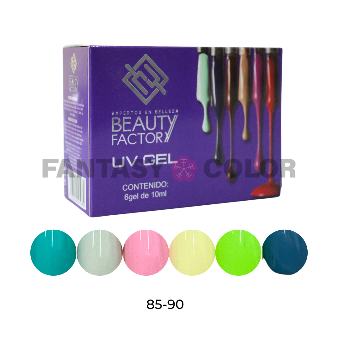 COLECCIÓN 6 GELES BEAUTY FACTORY - 30 colecciones disponibles