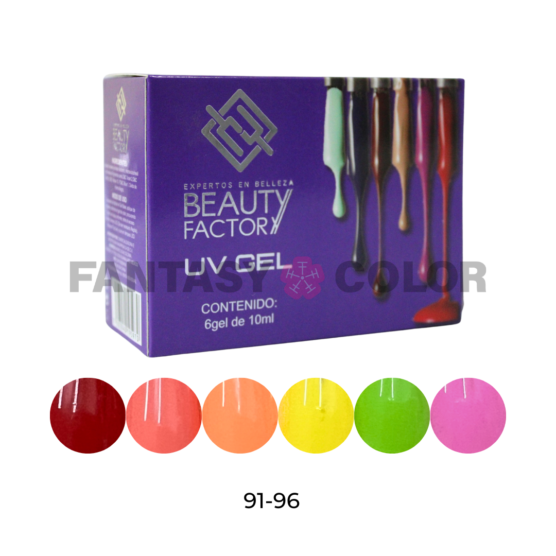 COLECCIÓN 6 GELES BEAUTY FACTORY - 30 colecciones disponibles