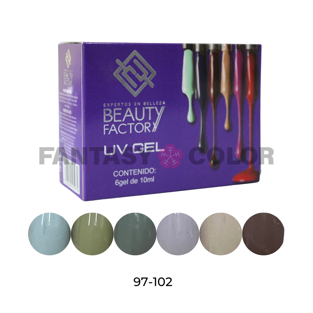 COLECCIÓN 6 GELES BEAUTY FACTORY - 30 colecciones disponibles