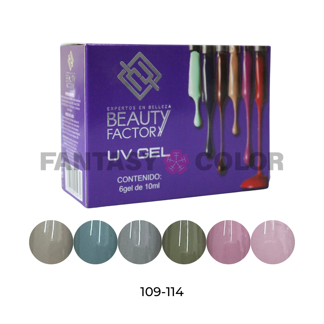 COLECCIÓN 6 GELES BEAUTY FACTORY - 30 colecciones disponibles