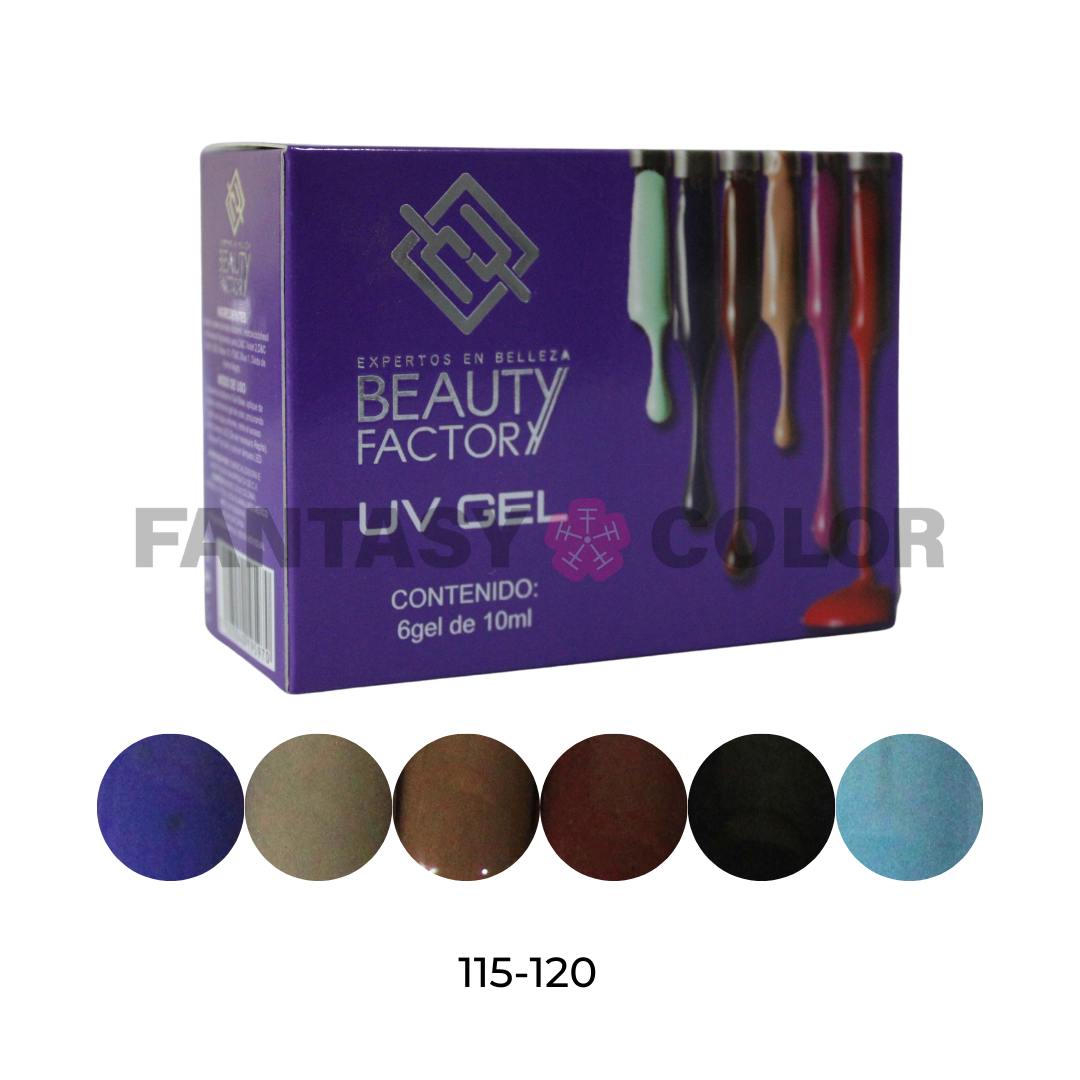 COLECCIÓN 6 GELES BEAUTY FACTORY - 30 colecciones disponibles