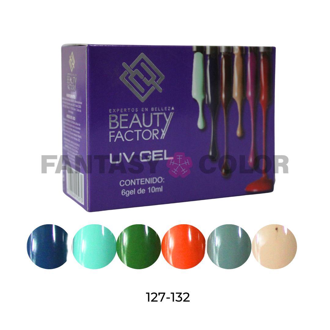 COLECCIÓN 6 GELES BEAUTY FACTORY - 30 colecciones disponibles
