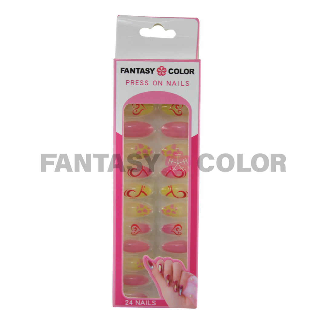 TIPS DECORADOS PRESS ON FANTASY COLOR - PUNTA ALMENDRA