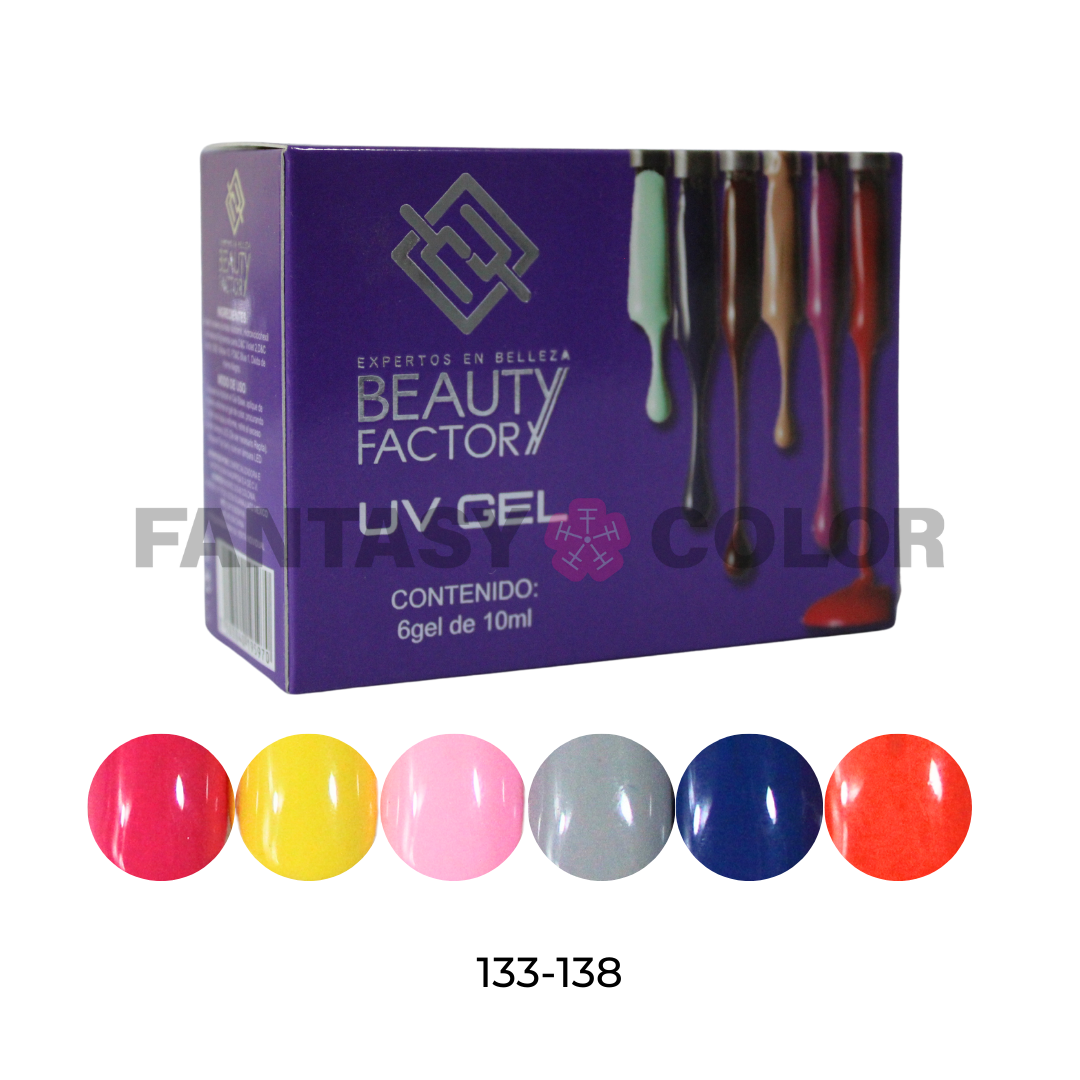 COLECCIÓN 6 GELES BEAUTY FACTORY - 30 colecciones disponibles