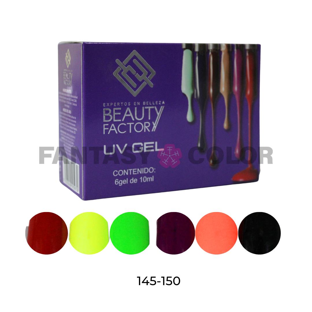 COLECCIÓN 6 GELES BEAUTY FACTORY - 30 colecciones disponibles