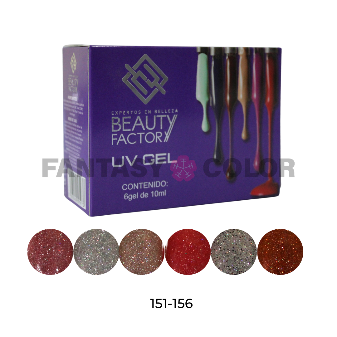 COLECCIÓN 6 GELES BEAUTY FACTORY - 30 colecciones disponibles