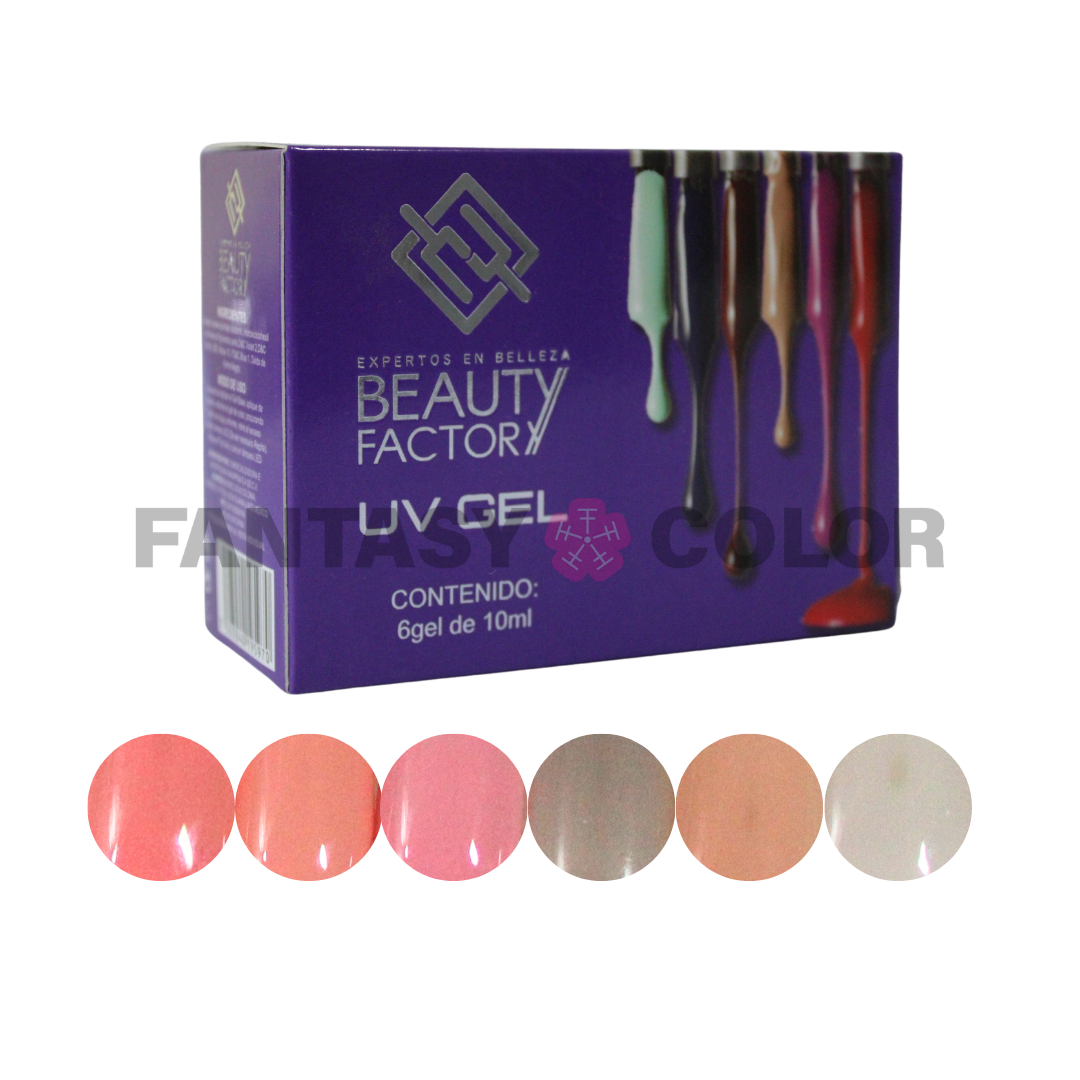 COLECCIÓN 6 GELES BEAUTY FACTORY - 30 colecciones disponibles