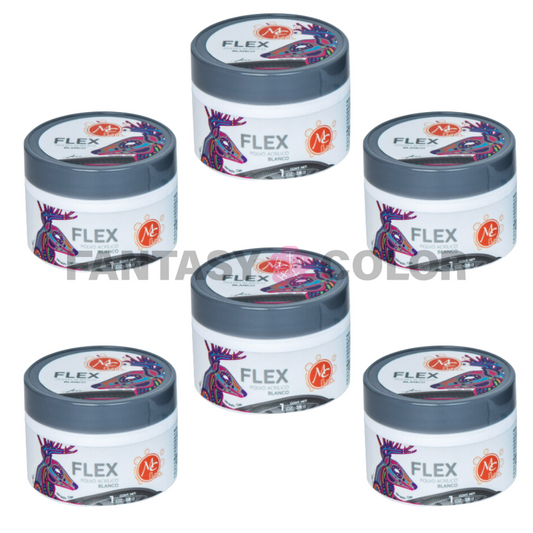 SET DE 6 POLVO ACRILICO BLANCO 1 OZ MC NAILS