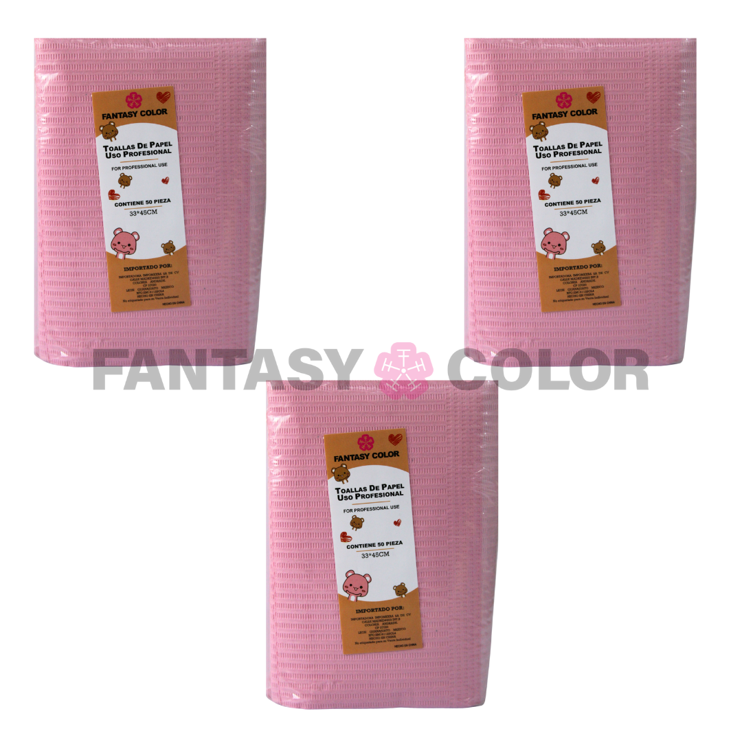 SET DE 3 CAMPOS ROSAS/ NGEROS 50 PZ FANTASY COLOR