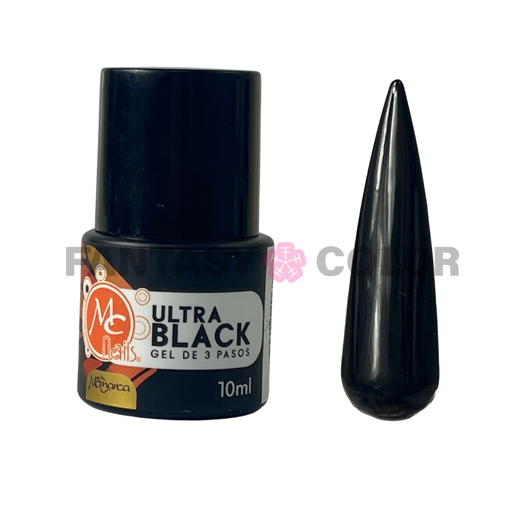 GEL 3 PASOS ULTRA BLACK MONARCA MC NAILS