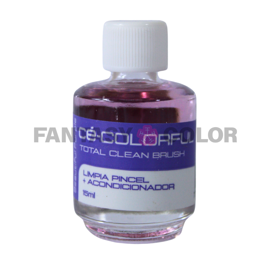 TOTAL CLEAN BLUSH LIMPIA PINCEL + ACONDICIONADOR 15 ML MC NAILS COLORFUL