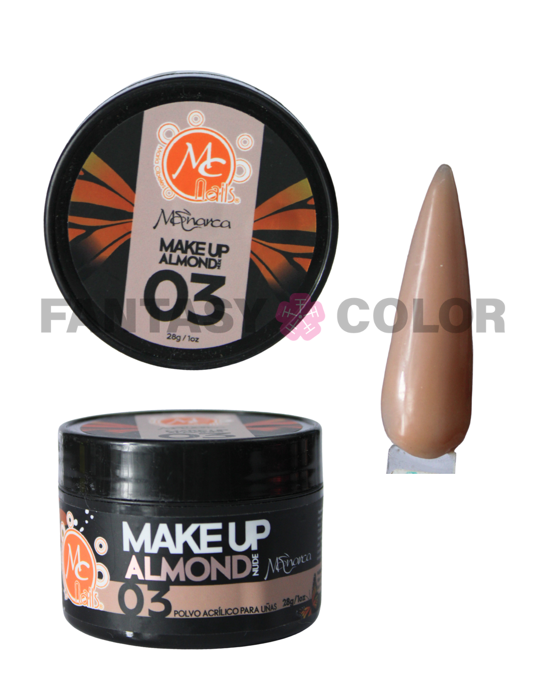 ACRILICOS MONARCA MC NAILS - 6 TONOS DISPONIBLES