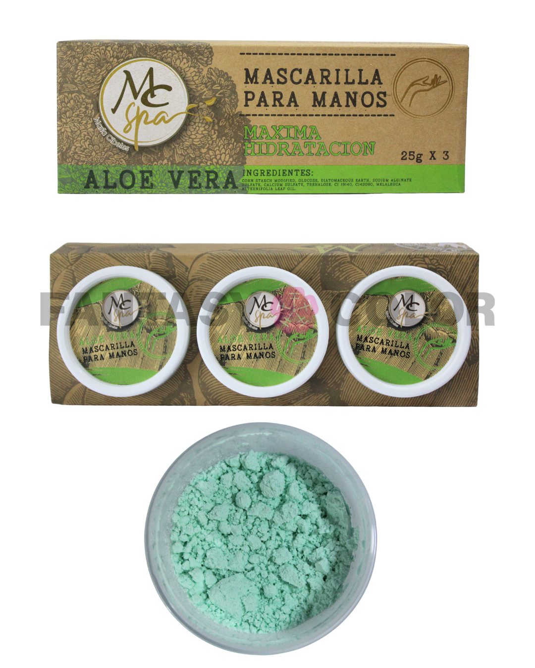 SET DE 6 MASCARILLA PARA MANOS MC SPA - 3 VARIANTES