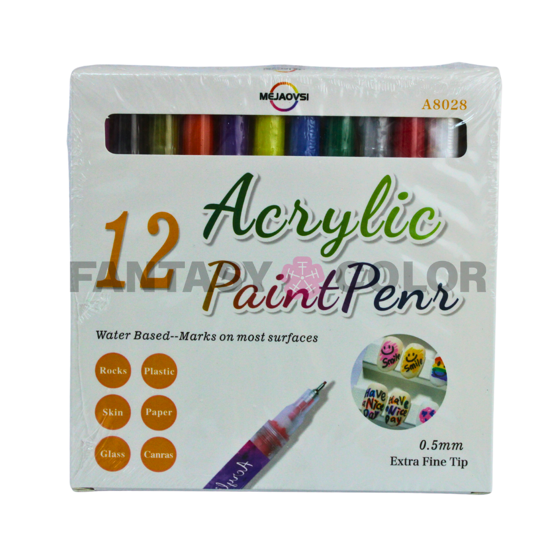 PLUMON PINTURA ACRILICA PUNTA FINA 12 PZ