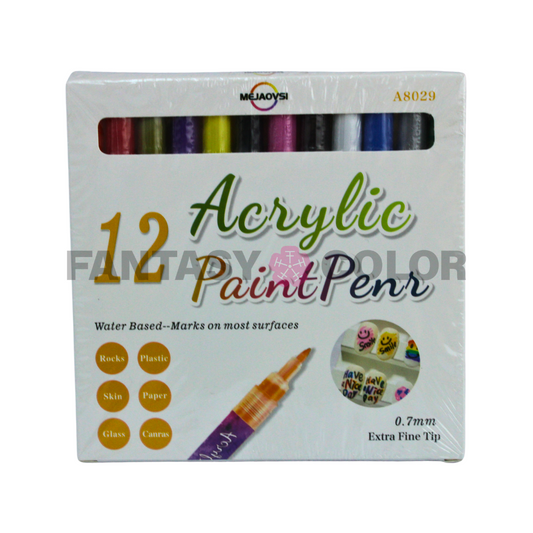 PLUMON PINTURA ACRILICA PUNTA NORMAL 12 PZ