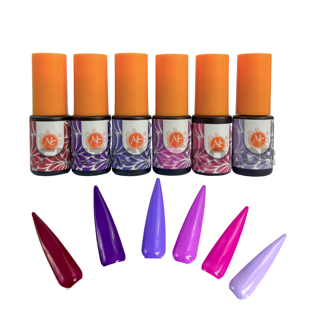 COLECCIÓN DE 6 GELES TALAVERA MC - MORADO