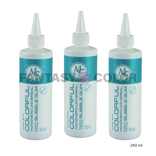 SET DE 3 MONOMEROS COLORFUL BUBBLE GUM 240 ML