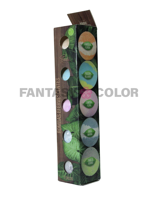NATURAL SPA BOMBAS EFERVESCENTES COLECCTION 5 AROMAS MIX - SWEET