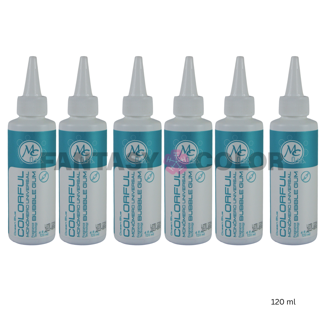 SET DE 6 MONOMEROS COLORFUL BUBBLE GUM 120 ML