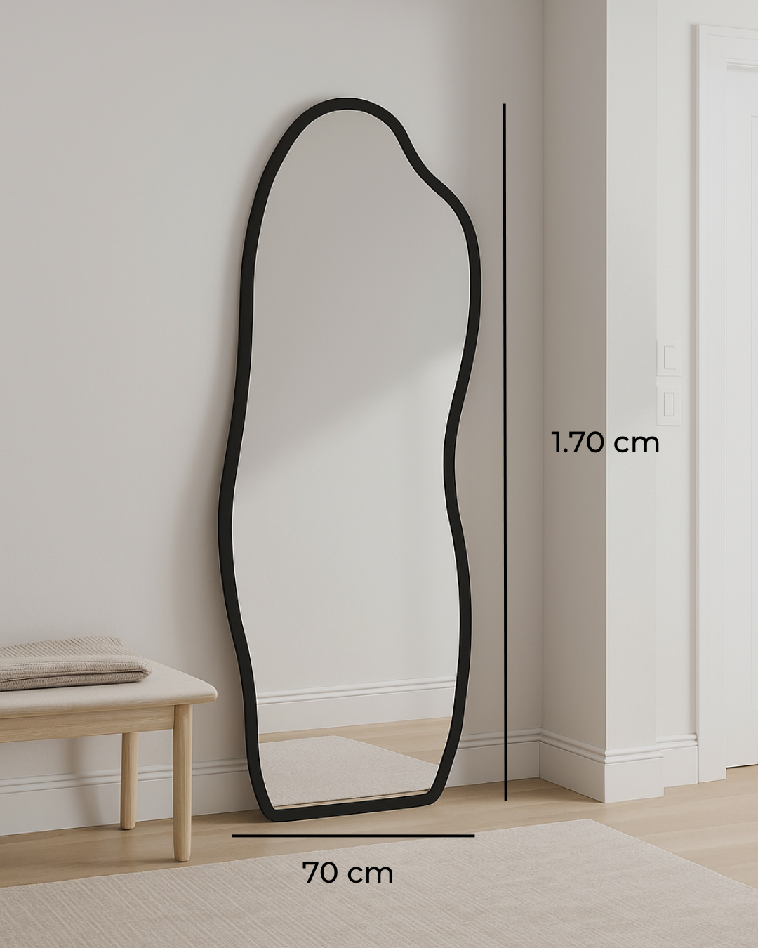 Espejo cuerpo completo para Decoración Interior con Forma Única y Diseño Moderno