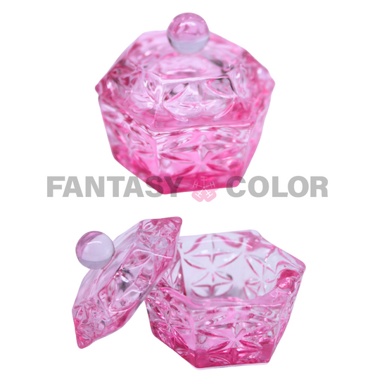 GODETE CRISTAL ROSA HEXAGONAL FANTASY COLOR