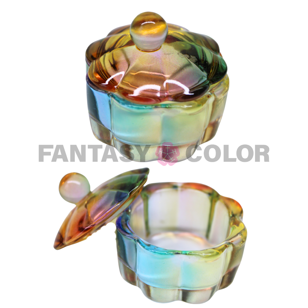 GODETE CRISTAL ROSA  Y MULTICOLOR FLOR FANTASY COLOR