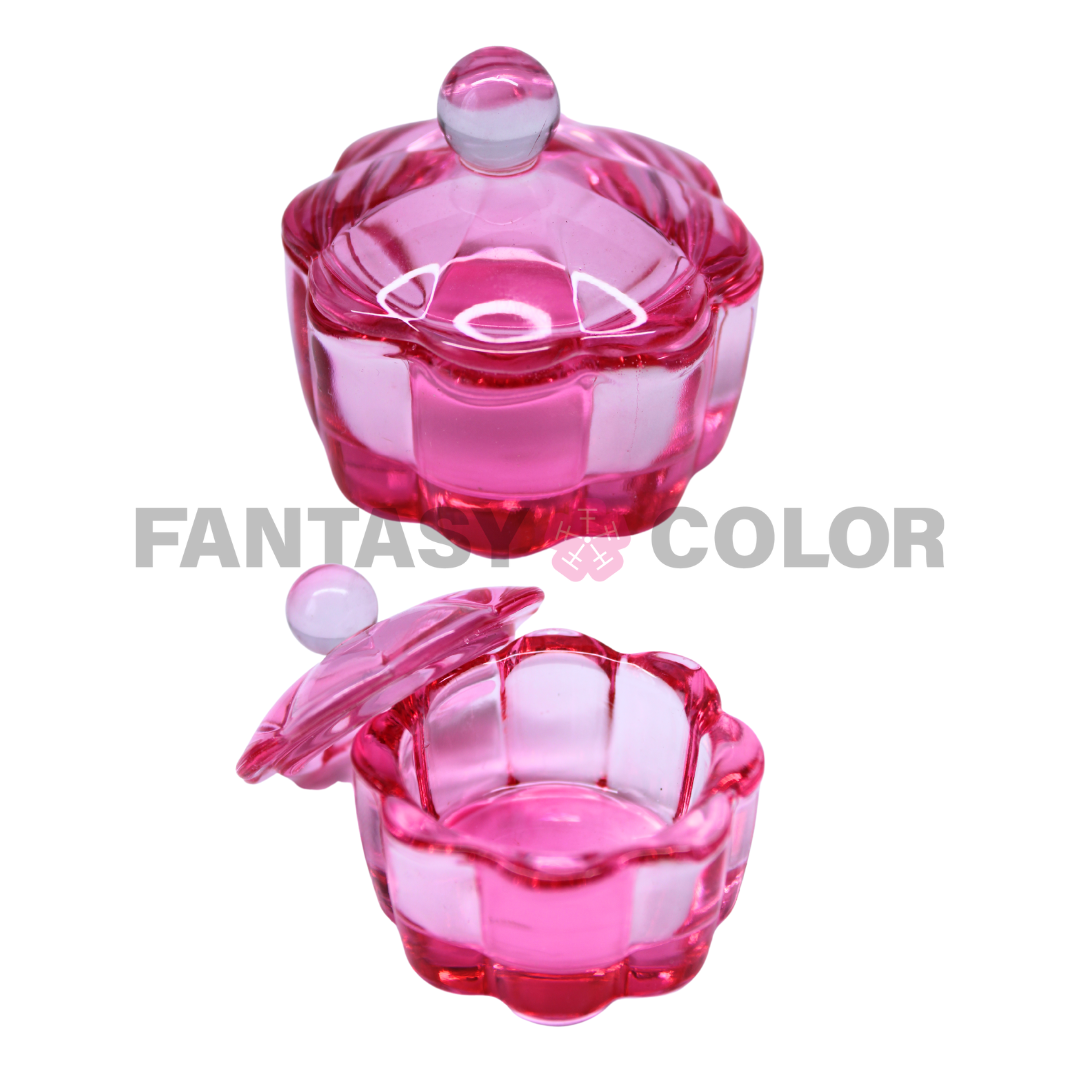 GODETE CRISTAL ROSA  Y MULTICOLOR FLOR FANTASY COLOR