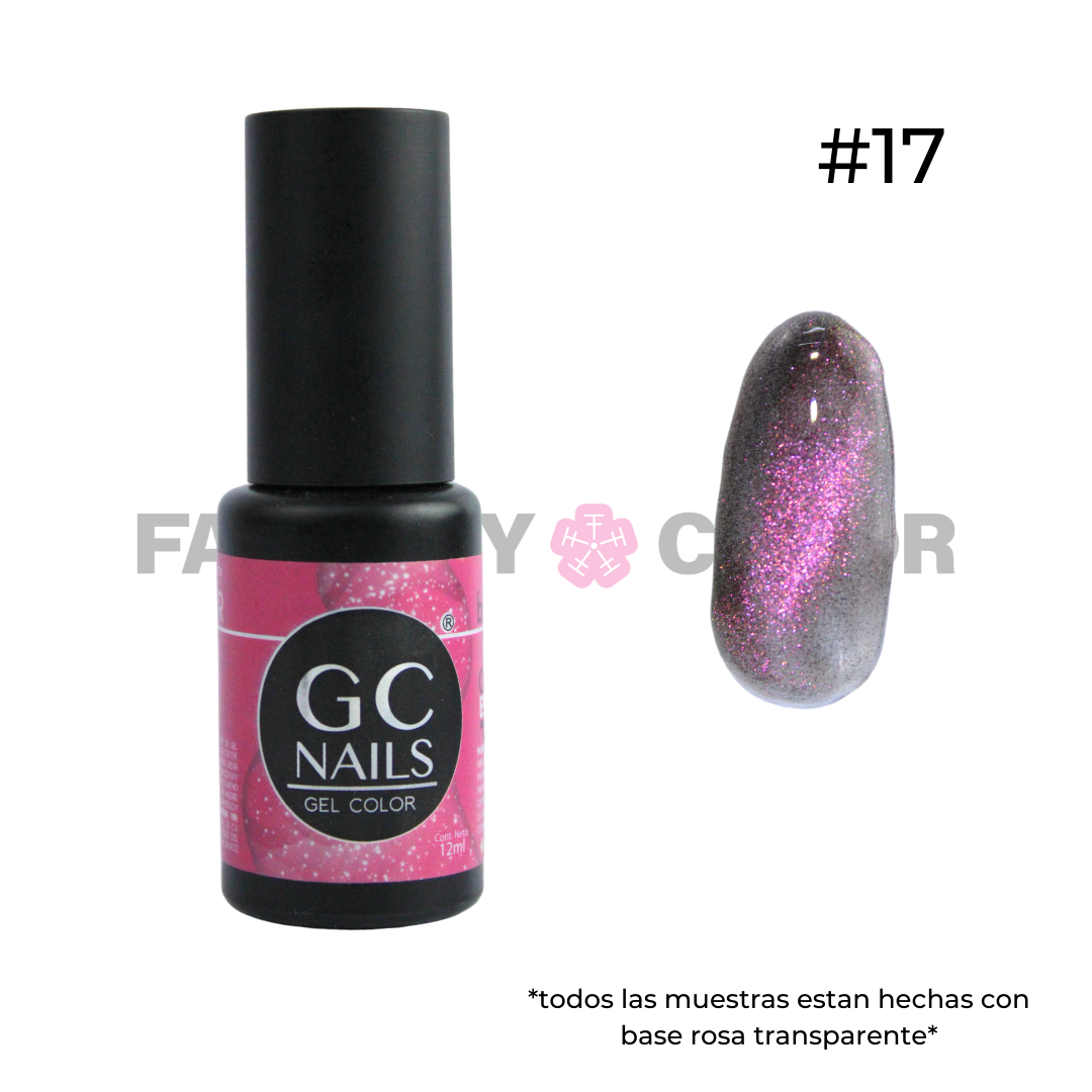 GEL EFECTO OJO DE GATO (20 TONOS DISPONIBLES) GC NAILS