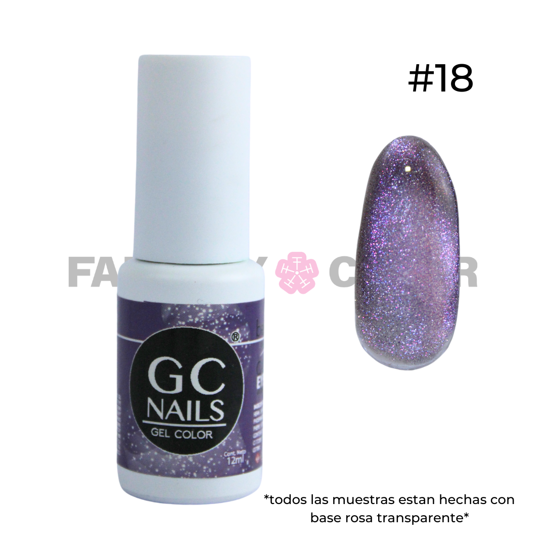 GEL EFECTO OJO DE GATO (20 TONOS DISPONIBLES) GC NAILS