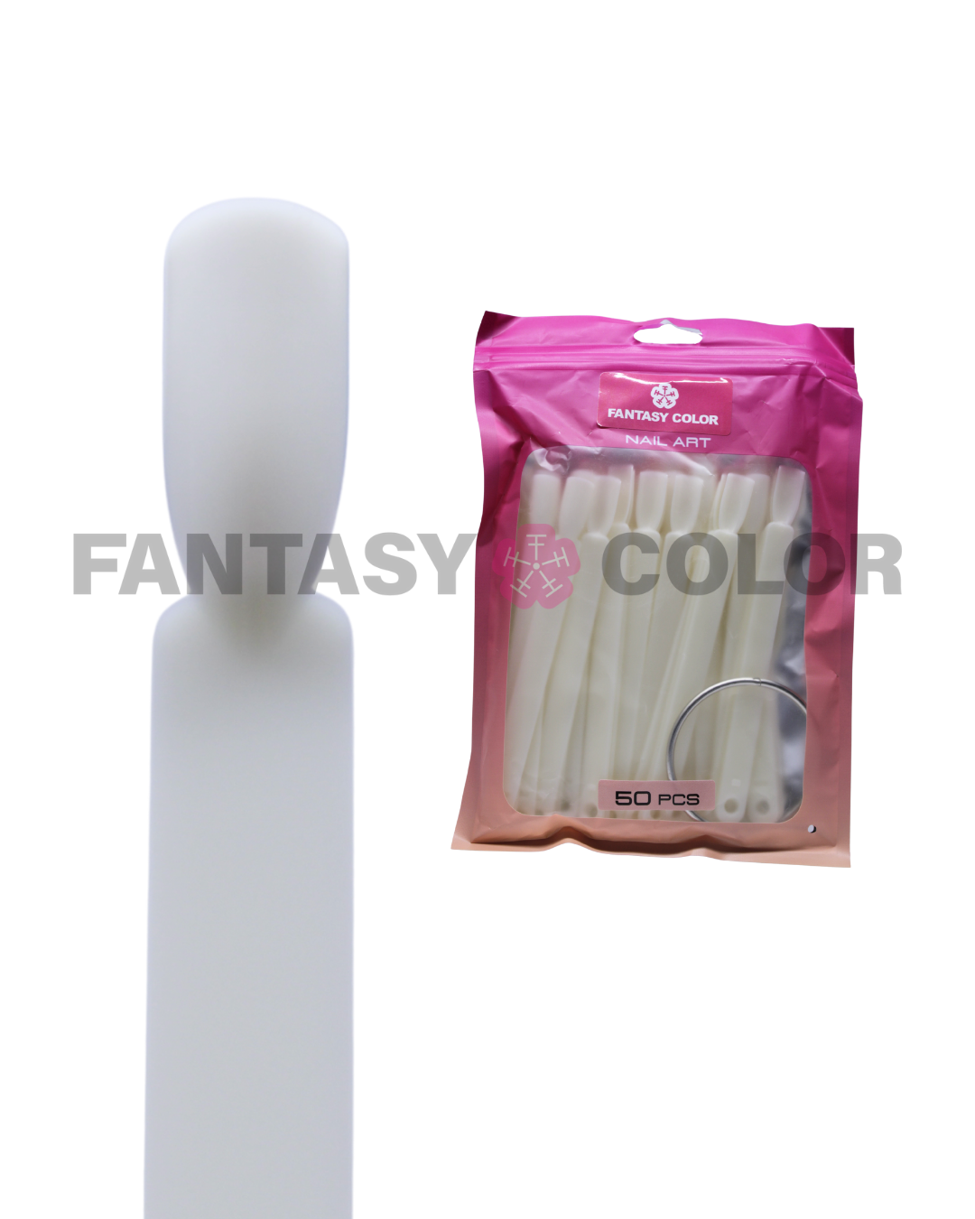 MUESTRARIO 50 PZ NATURAL PUNTA EN ARCO FANTASY COLOR