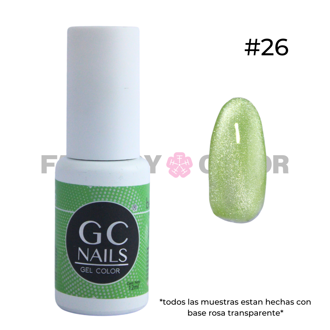 GEL EFECTO OJO DE GATO (20 TONOS DISPONIBLES) GC NAILS