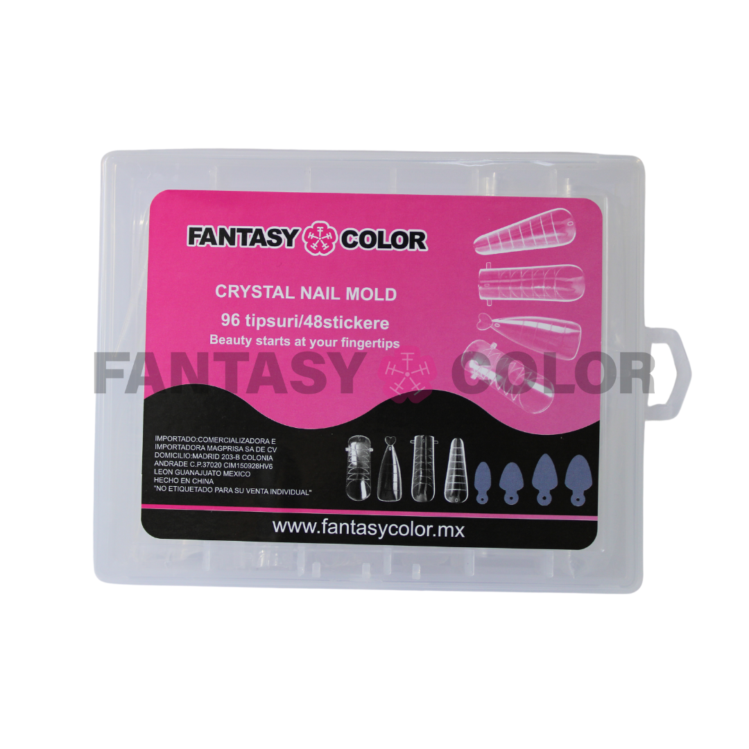 TIPS DUAL CRISTAL NAILS BOND FANTASY COLOR - 4 PUNTAS DIFERENTES