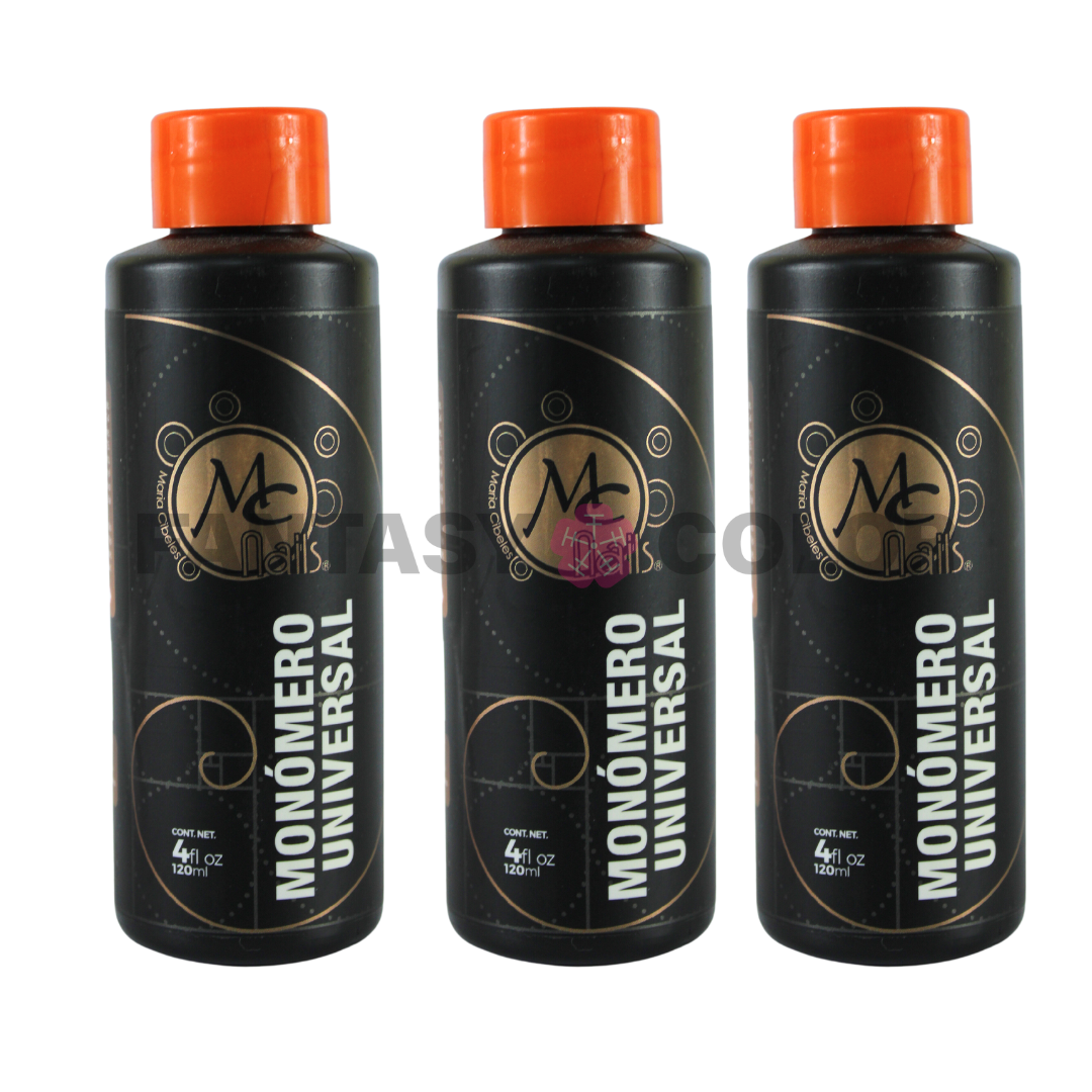 SET DE 3 MONÓMERO UNIVERSAL - 4OZ MC  NAILS