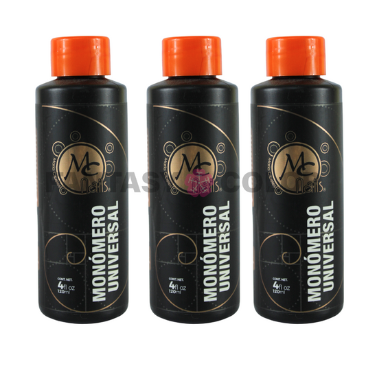 SET DE 3 MONÓMERO UNIVERSAL - 4OZ MC  NAILS