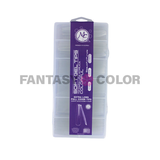 COLORFUL SOFT GEL TIPS 240 PZ EXTRA LONG FULL COVER - DISTINTOS ESTILOS