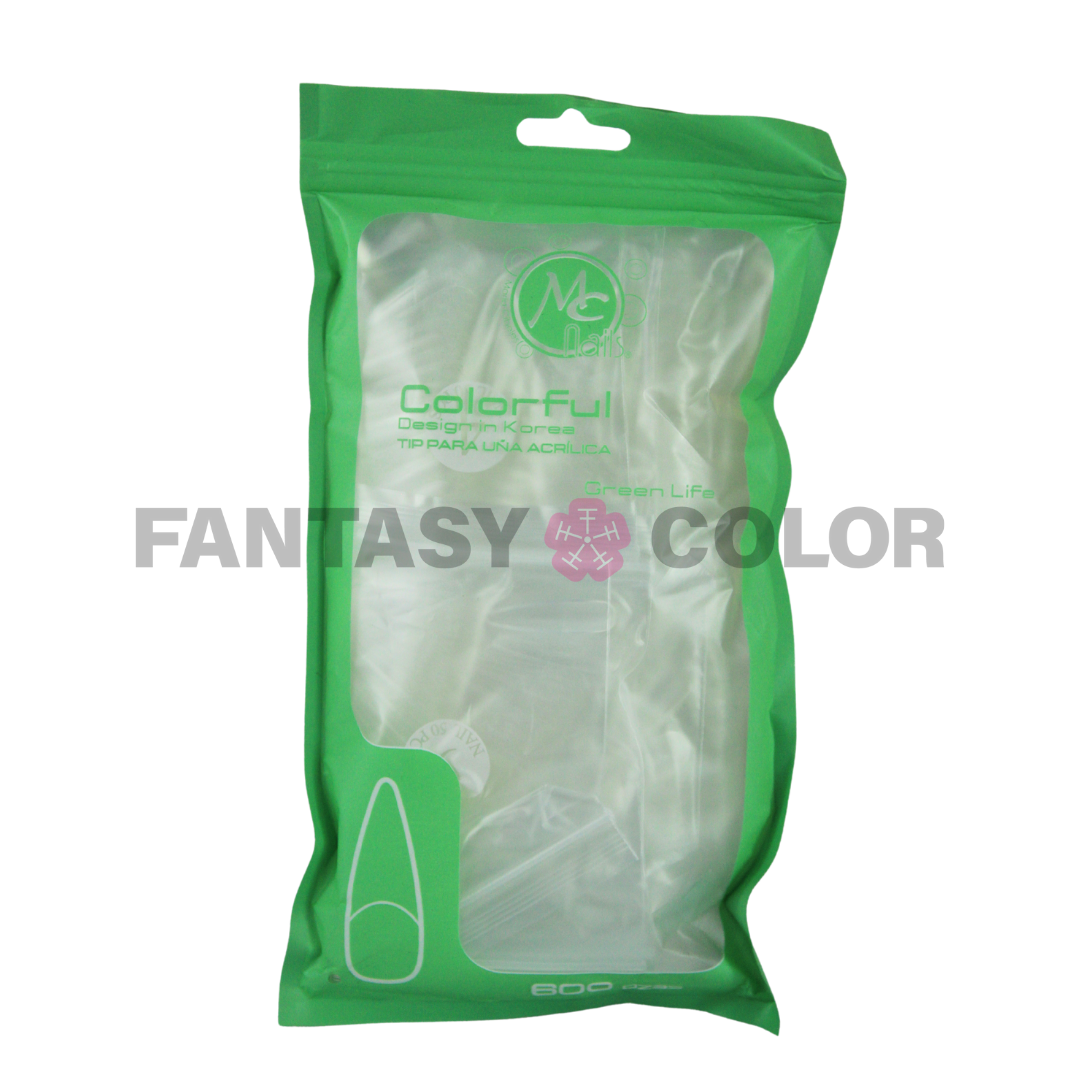 COLORFUL TIPS PARA UÑA ACRLICA 600 PZ MC NAILS- VARIOS ESTILOS