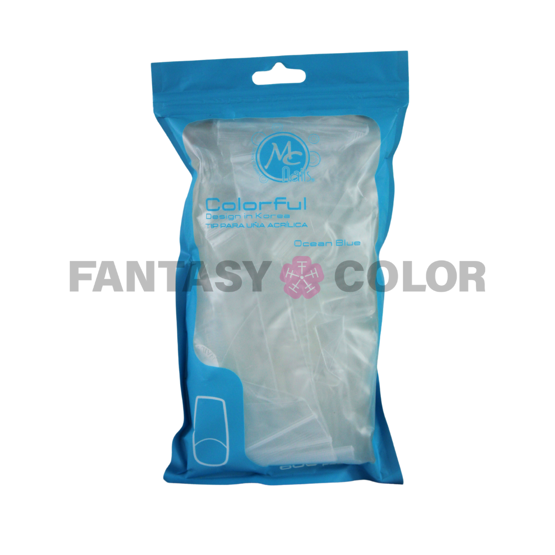 COLORFUL TIPS PARA UÑA ACRLICA 600 PZ MC NAILS- VARIOS ESTILOS