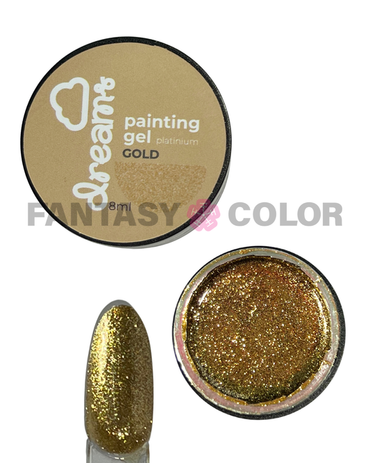 PAINTING GEL DREAMS MC NAILS - DORADO Y PLATA