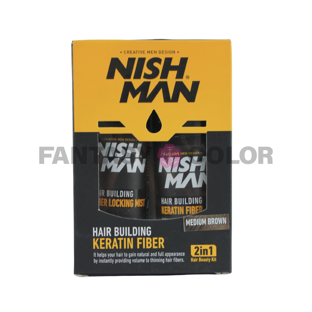 FIBRA+ FIJADOR CON KERATINA - 3 TONOS NISHMAN
