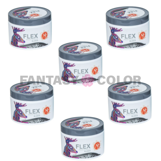 SET DE 6 POLVO ACRILICO BLANCO 4 OZ MC NAILS